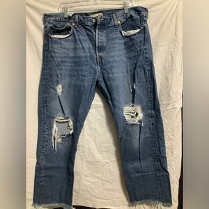 Levi's wedgie straight Fit Distressed Blue Jeans women’s 34